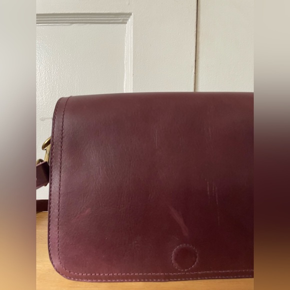 Madewell The Transport Flap Shoulder Bag in Dark Cabernet • NWT - Picture 11 of 12